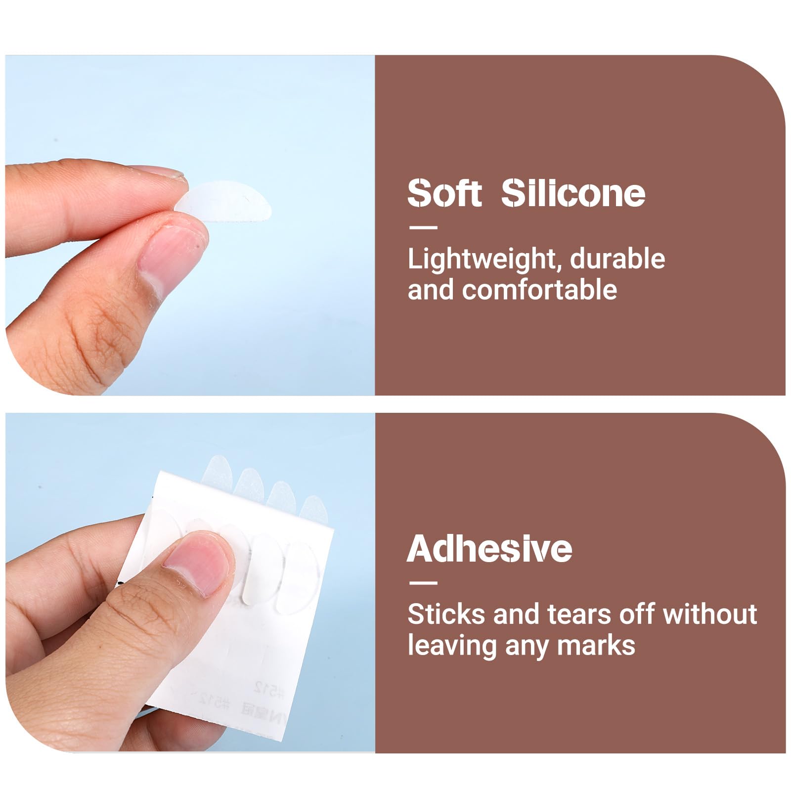 Transparent nose pads blending with any frame