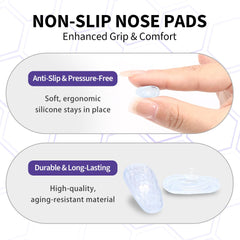 Lightweight nose pads weighing approximately 0.4g per pair
