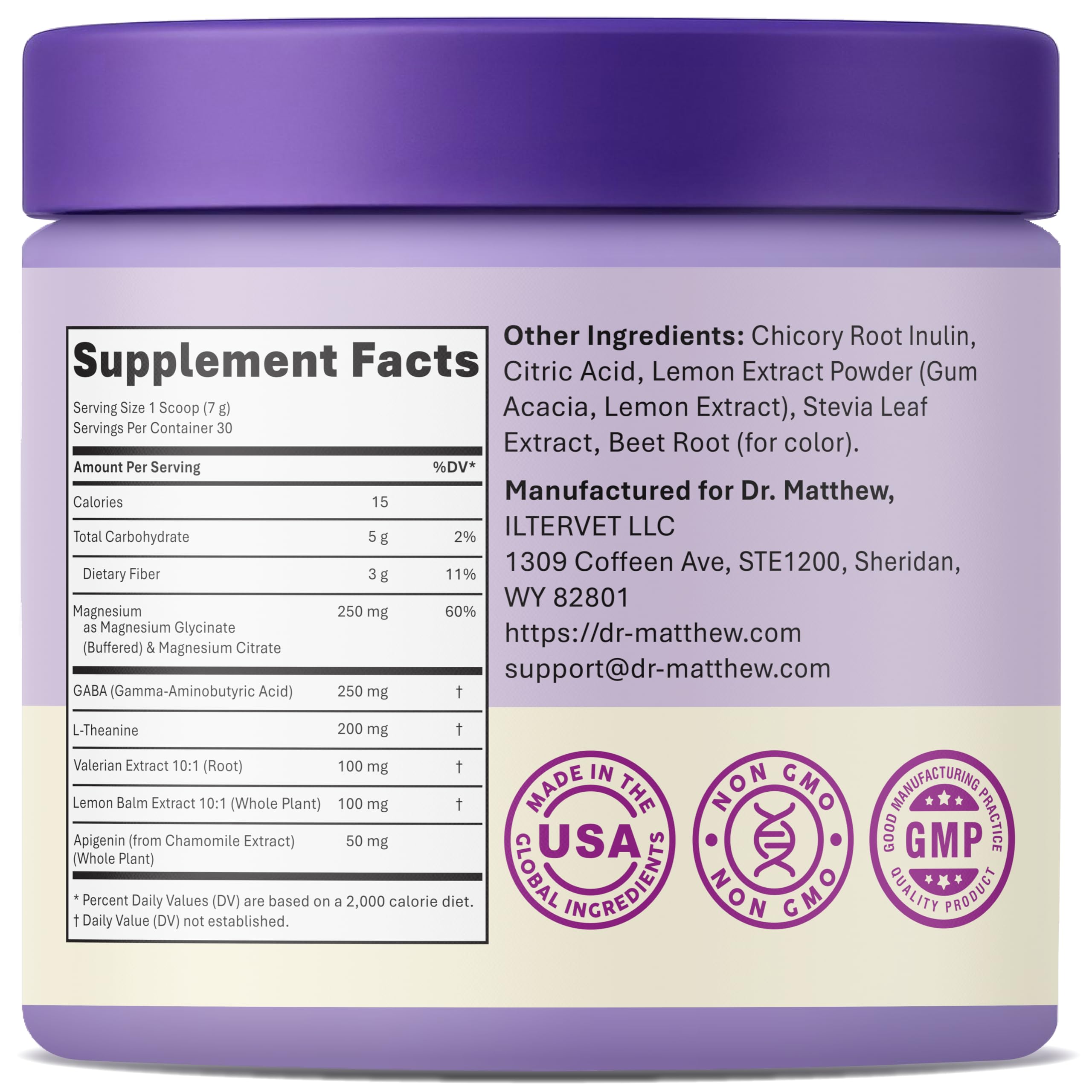 Jar of Sleep Powder with 30 scoops (7 g each)