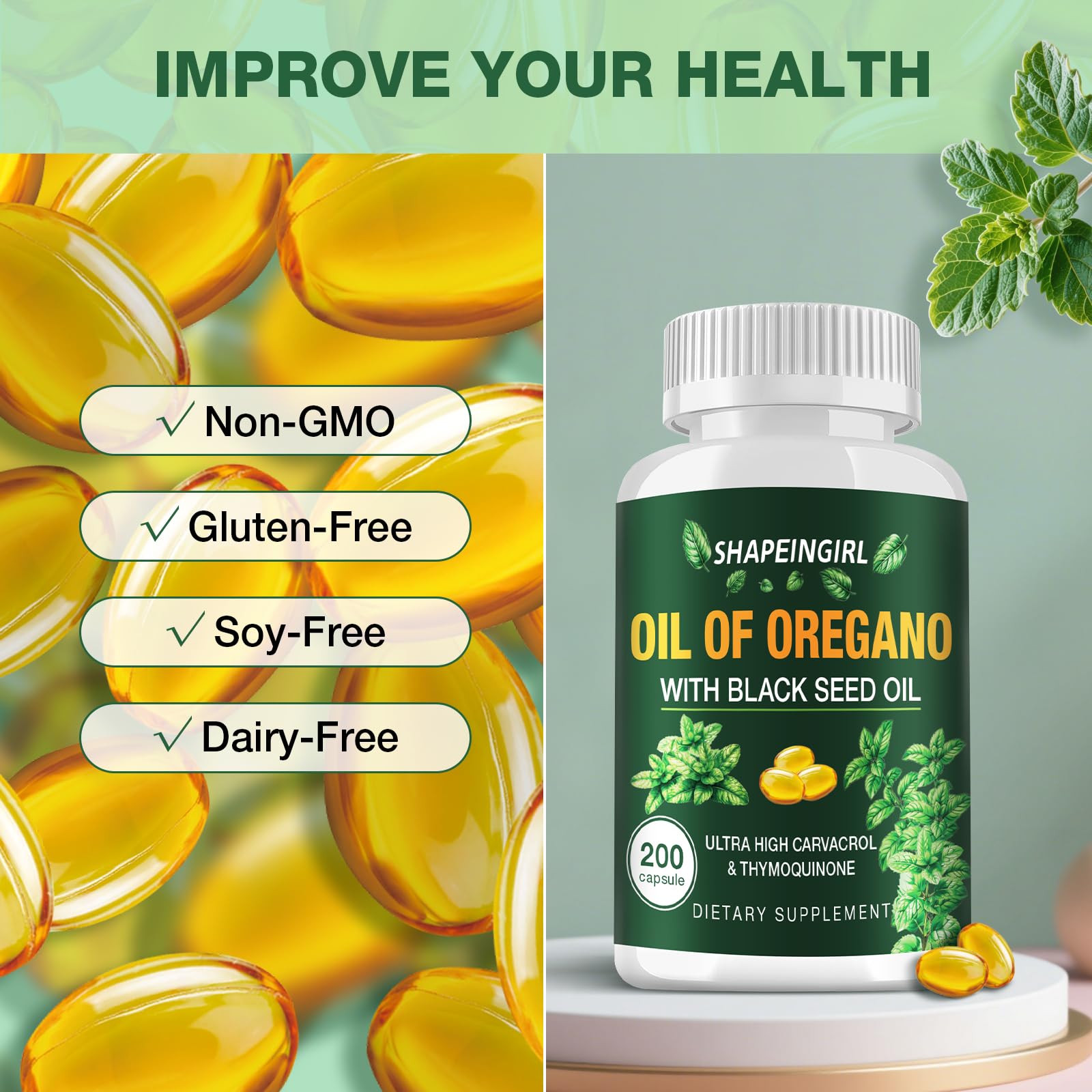 Label indicating 300-day supply (600 capsules)