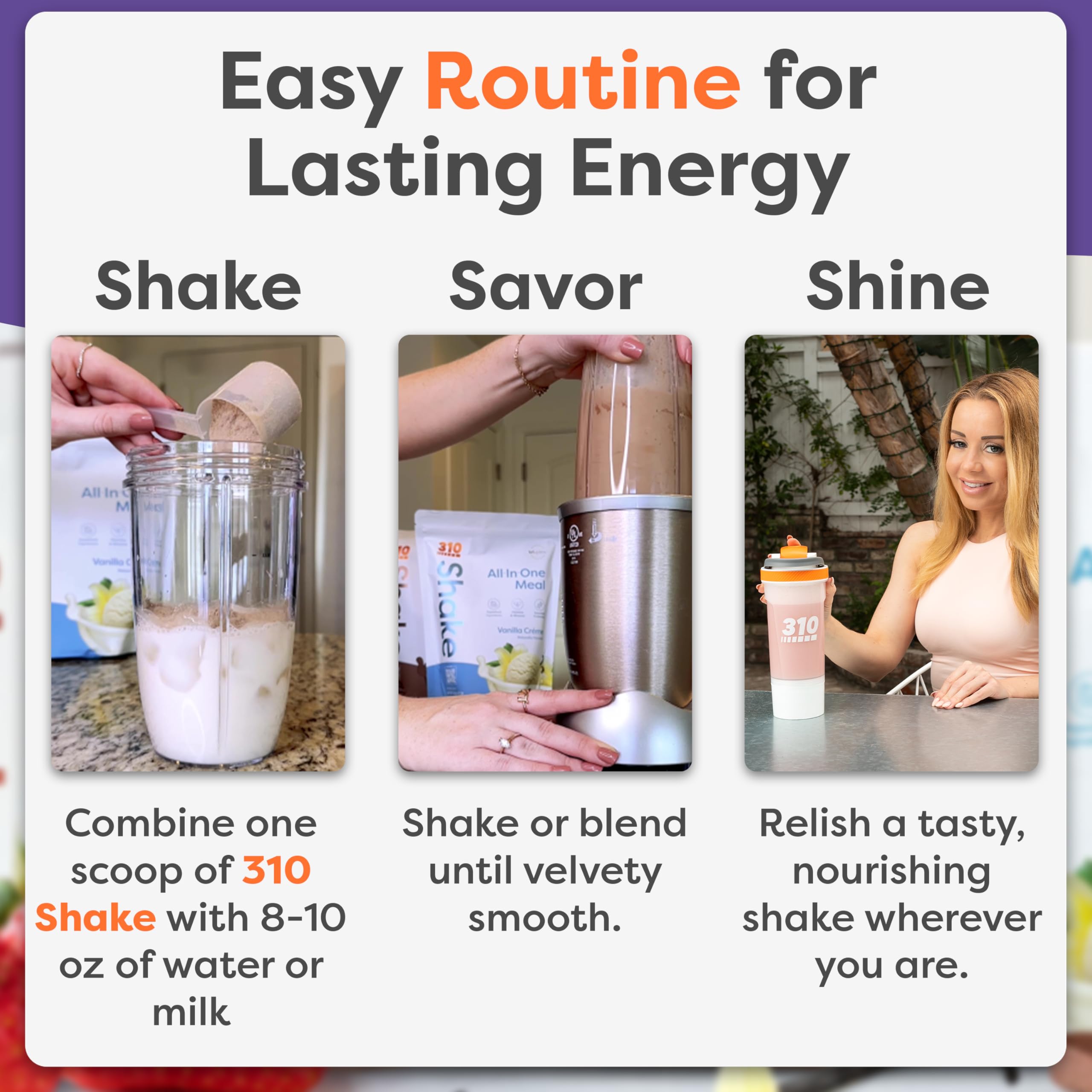 310 Nutrition all-in-one cookies-cream tub label highlights ingredients and nutrition