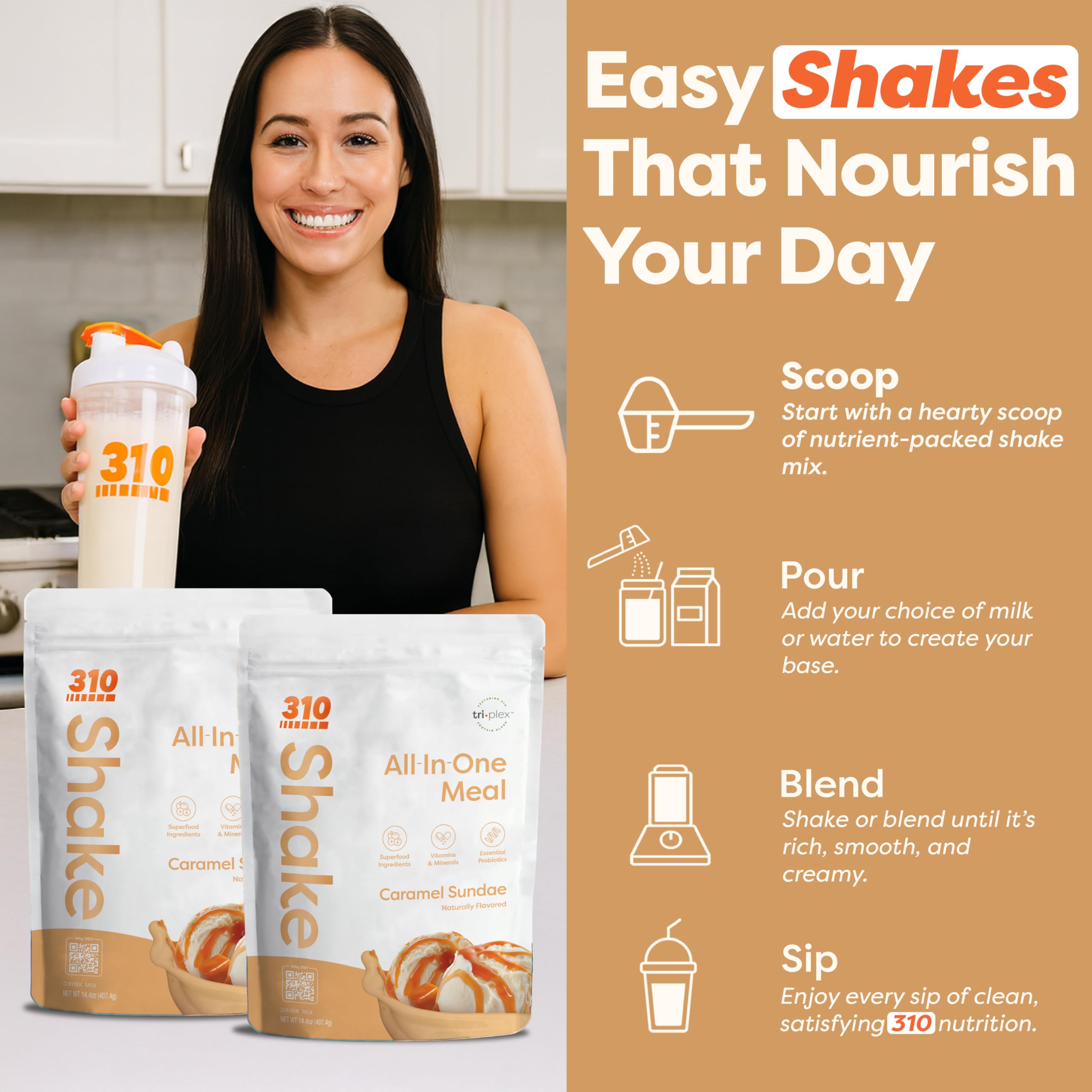 310 Nutrition keto and vegan friendly—low carb and paleo-compatible shake.