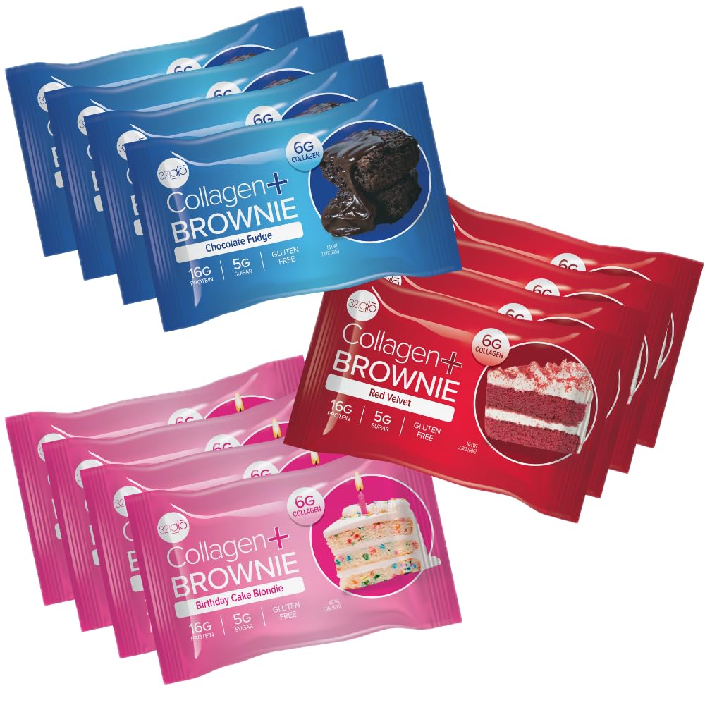 Product image: 321Glo Collagen Protein Brownie package
