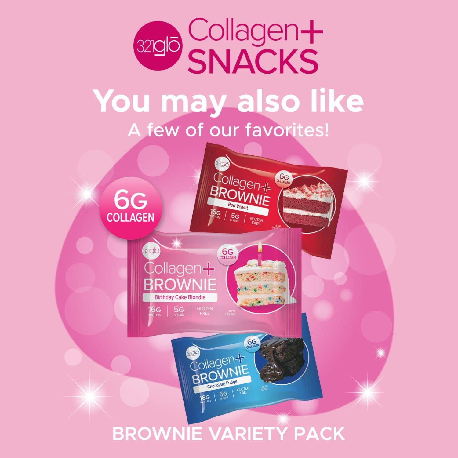 Serving suggestion of Birthday Cake Blondie brownie bites