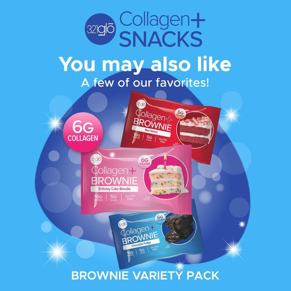 321glo Collagen Protein Brownie gluten-free option for sensitive diets.