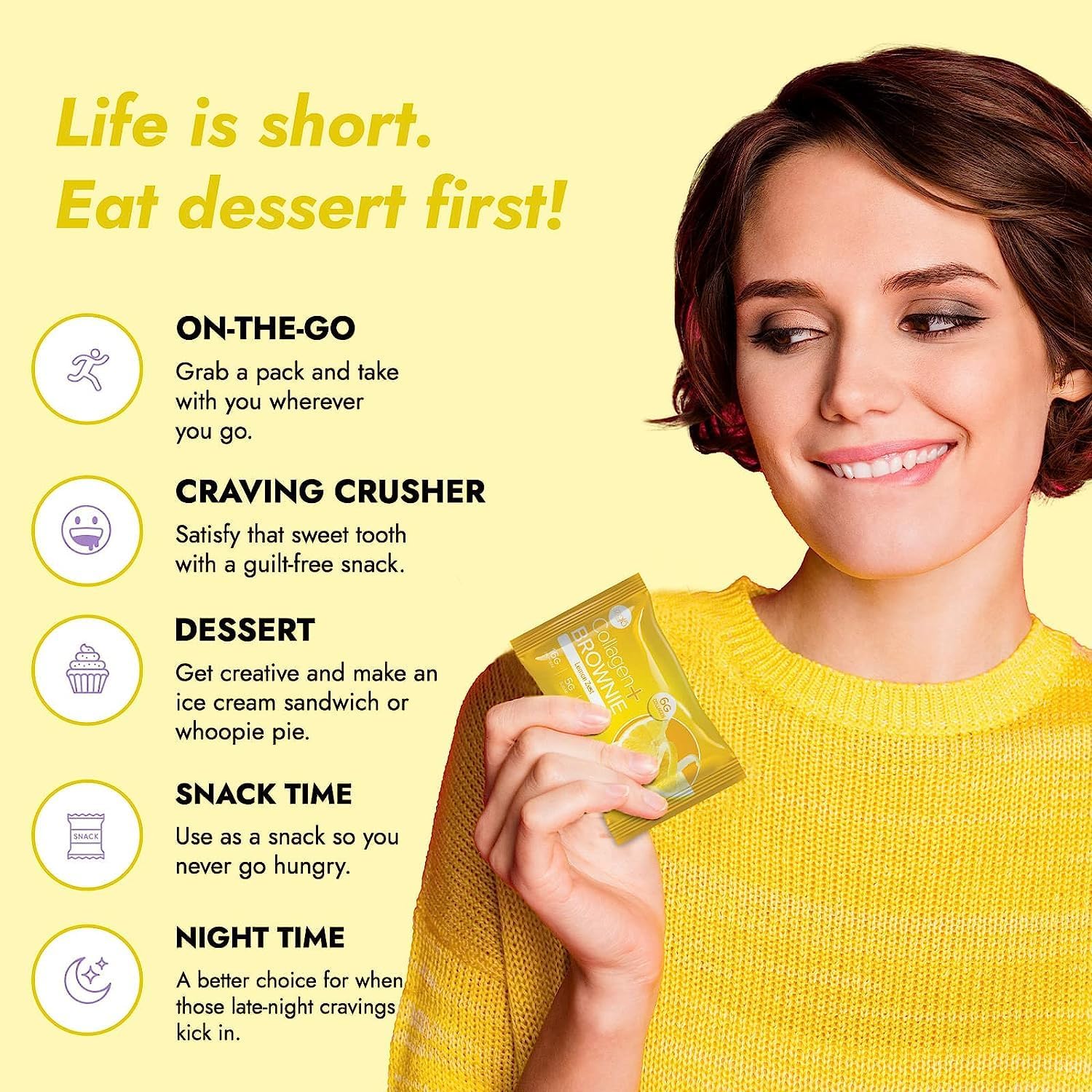 Keto-friendly brownie served on plate