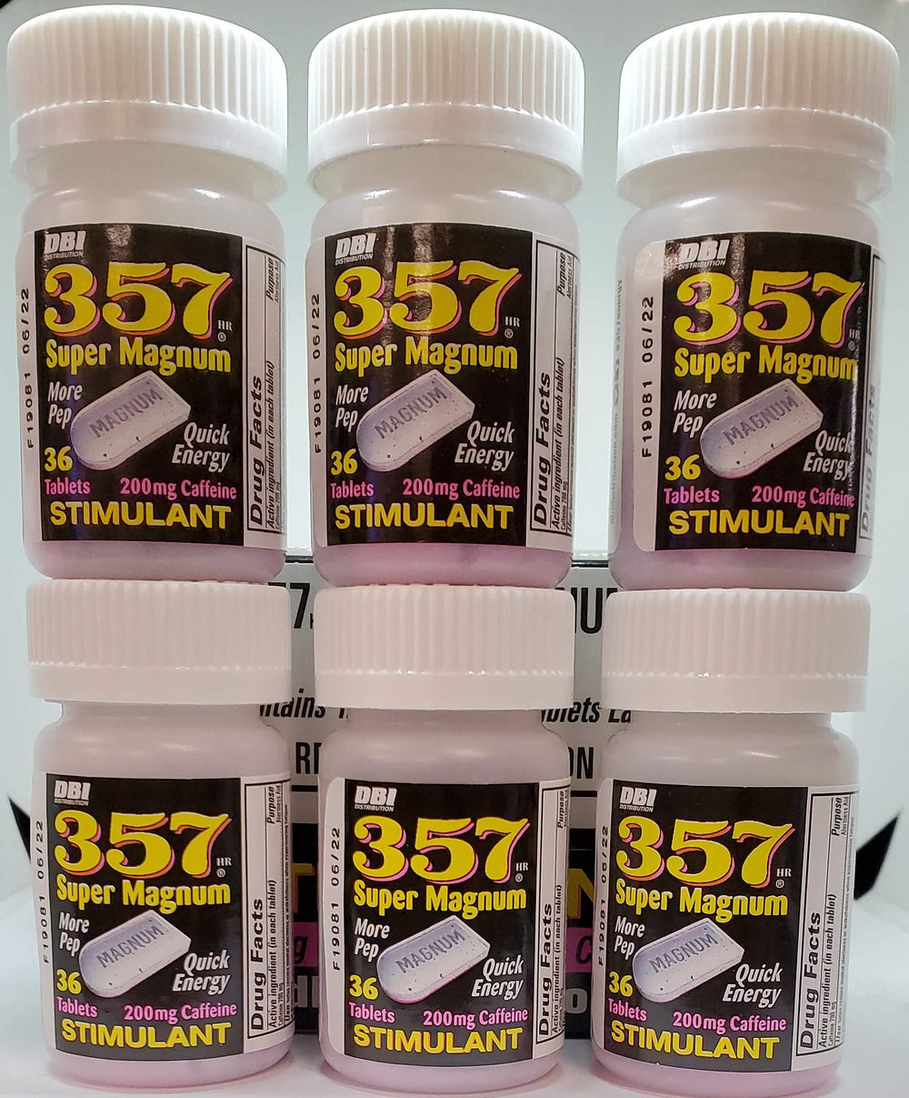 357 HR MAGNUM bottle with pills for on-the-go energy