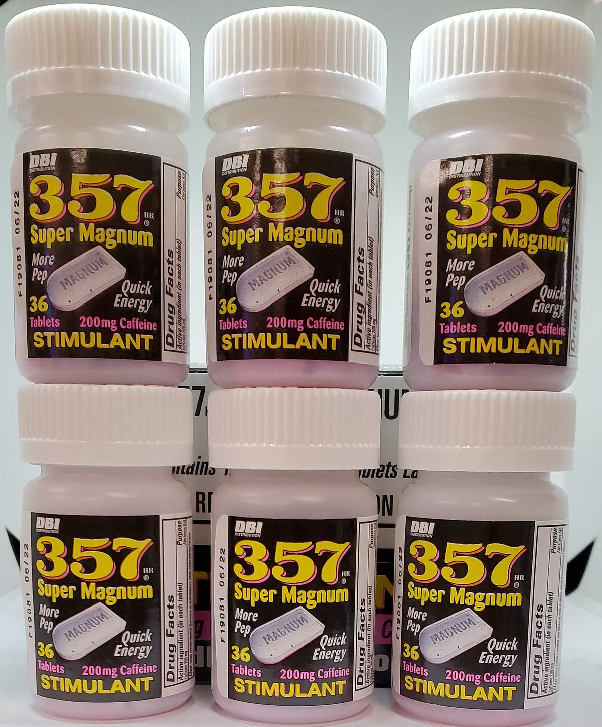 357 HR MAGNUM bottle with pills for on-the-go energy