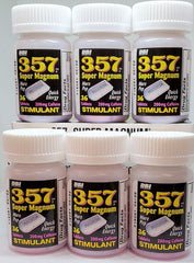 357 HR MAGNUM tablets close-up shows 200 mg caffeine for alertness