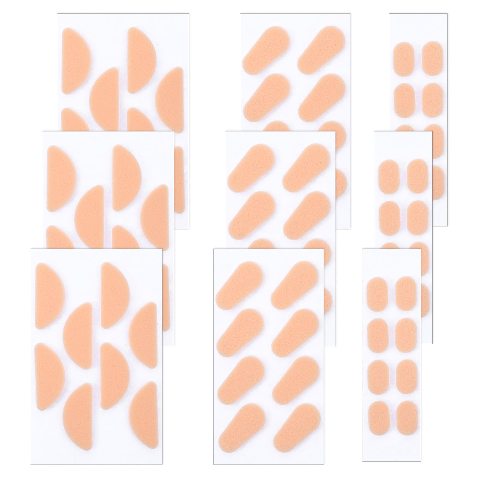 36 pairs of self-adhesive eyeglass nose pads in skin color
