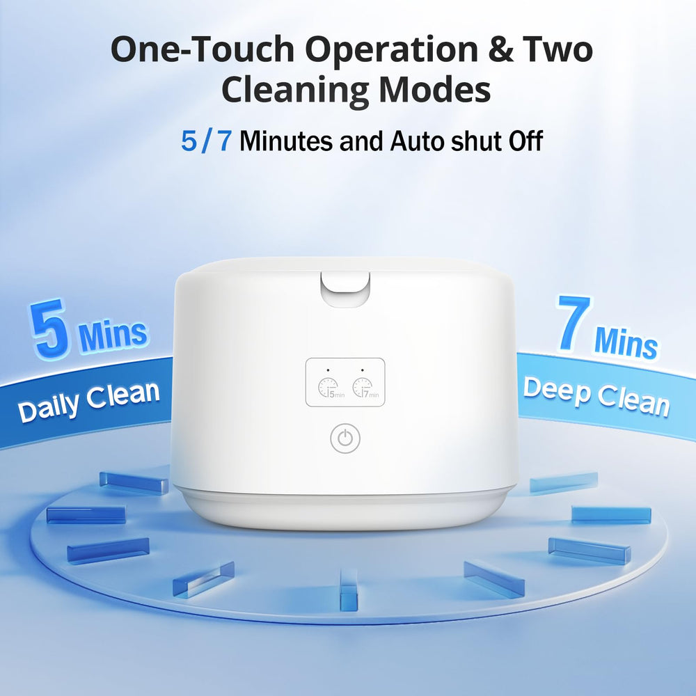 Compact travel-friendly ultrasonic cleaner device