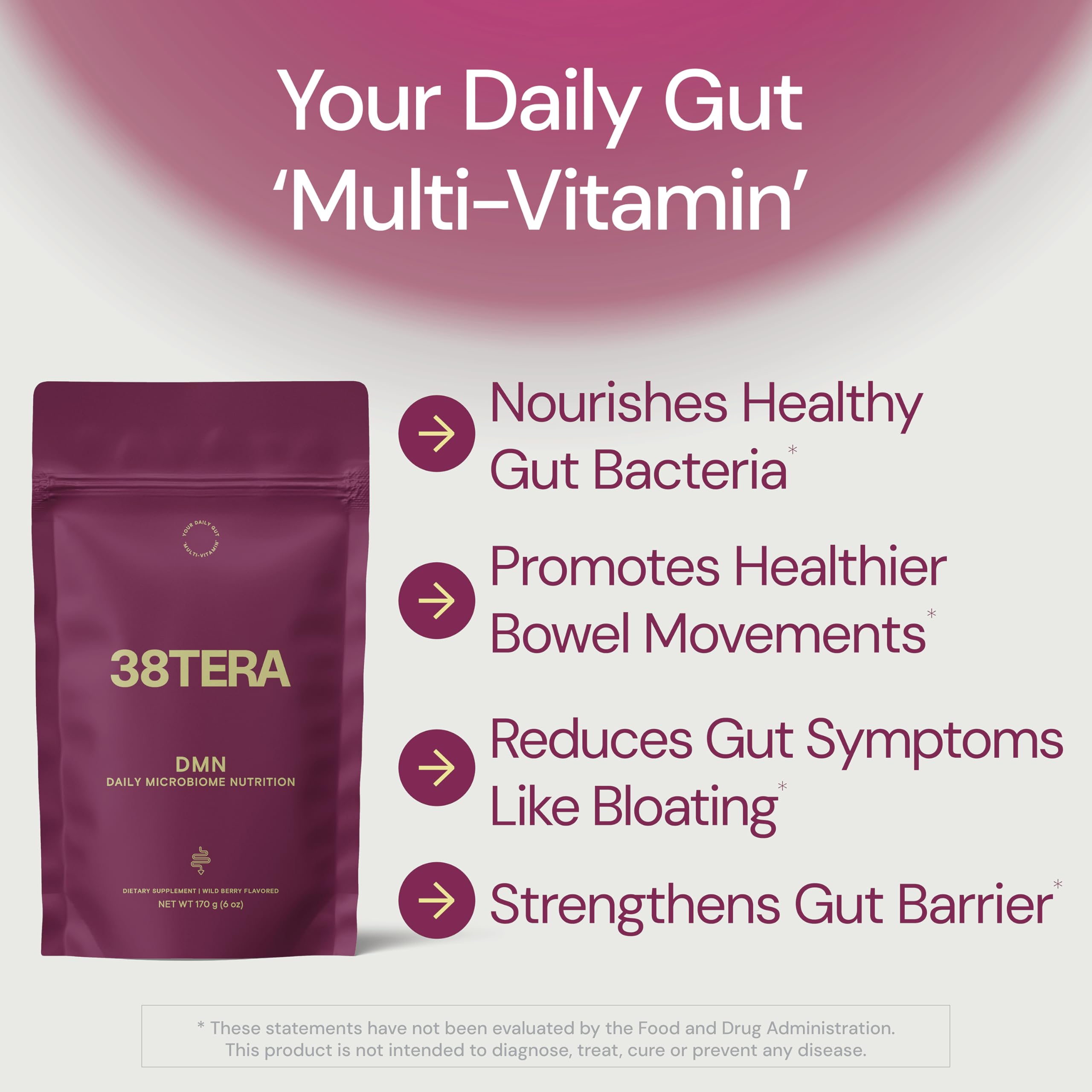 7 plant-based ingredients including kiwifruit, lingonberry, baobab, acacia, mango, potato, and beetroot