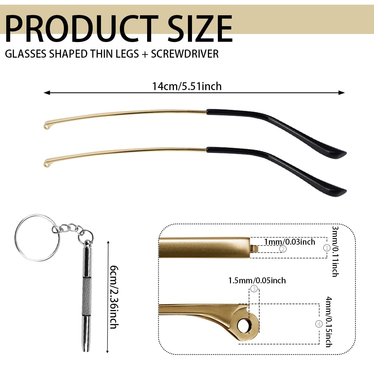 3-in-1 screwdriver included with replacement arms