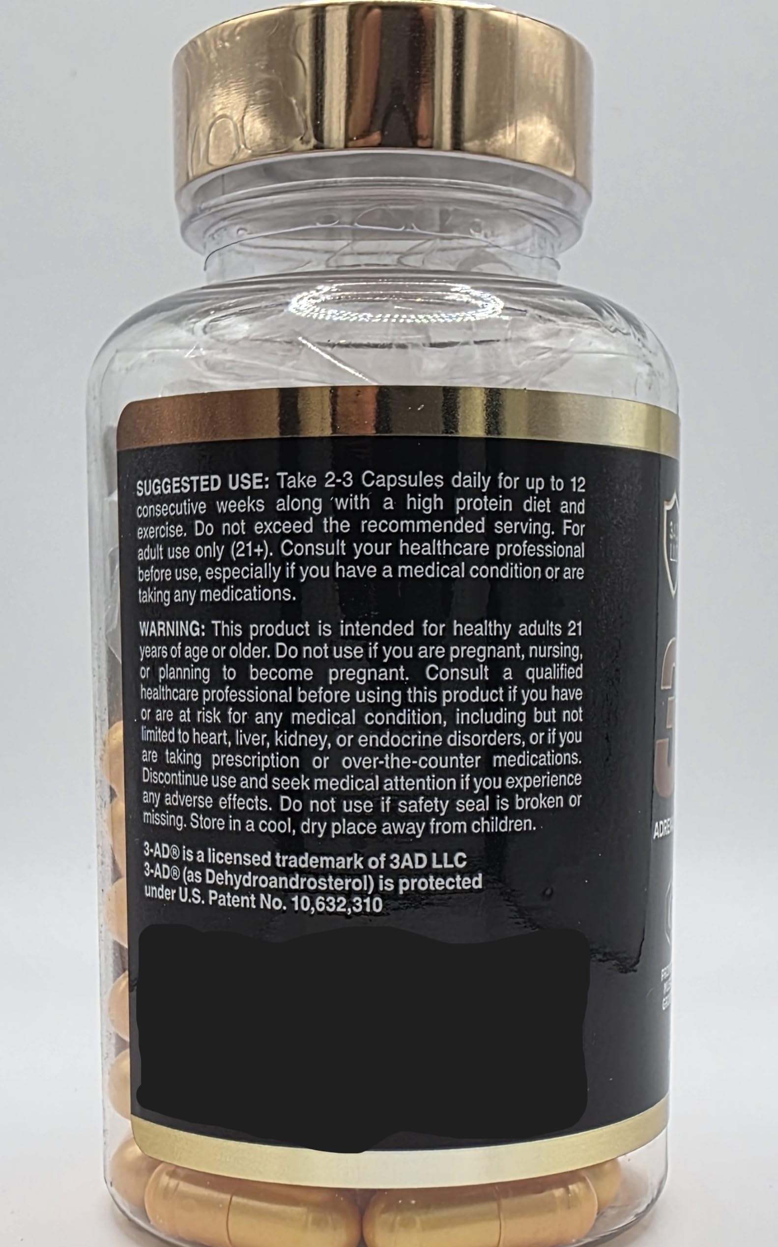 3AD adrenal metabolite ingredient visual suggesting science-backed workout support