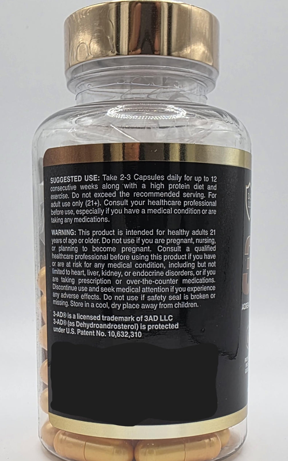3AD adrenal metabolite ingredient visual suggesting science-backed workout support