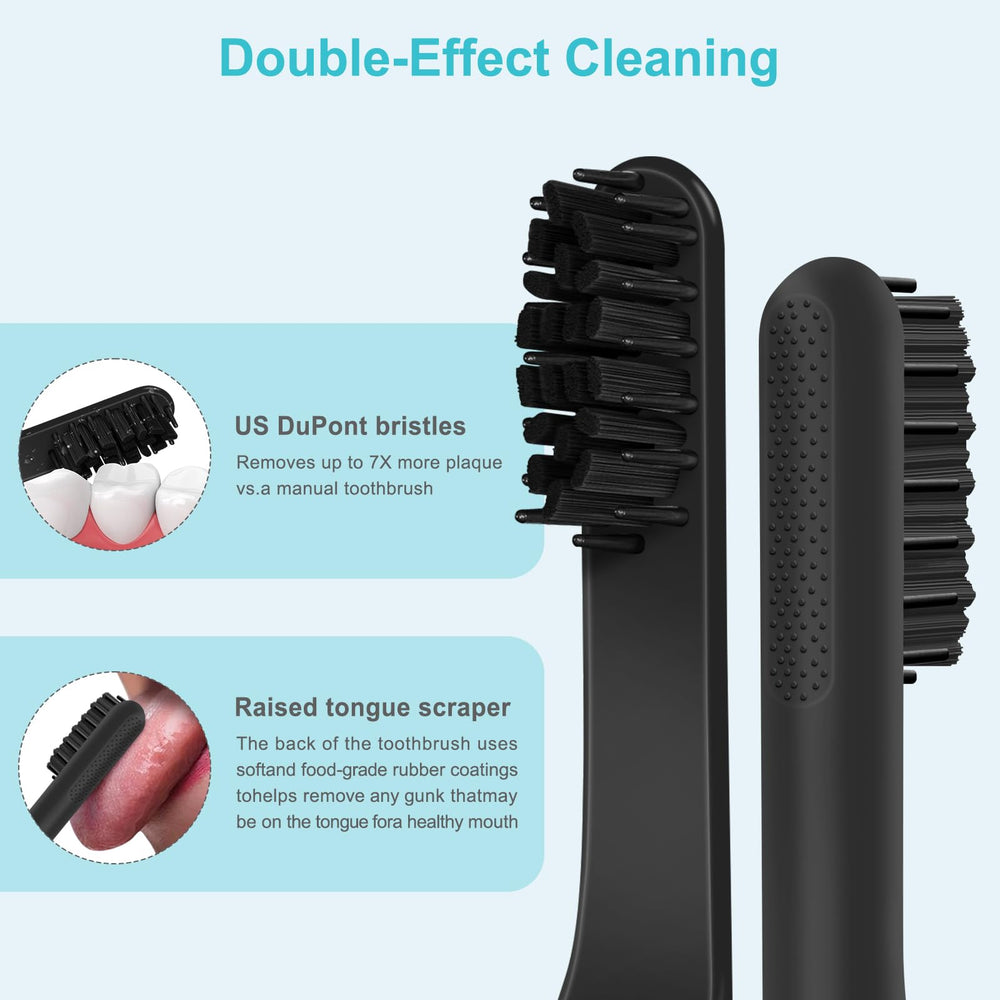 Replacement head showing compatibility with Sonic-style toothbrushes