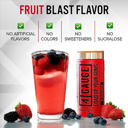 Branding and packaging of 4 Gauge Fruit Blast