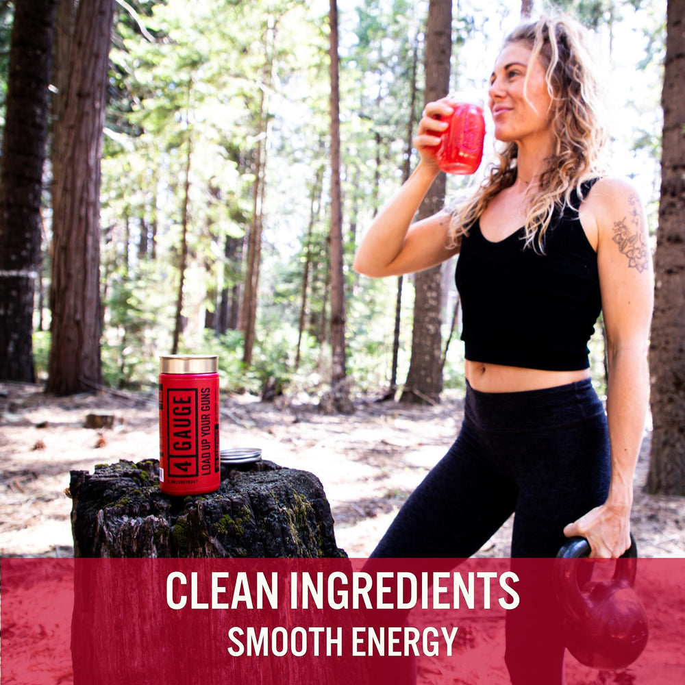 Flavor close-up of 4-gauge Fruit Blast preworkout