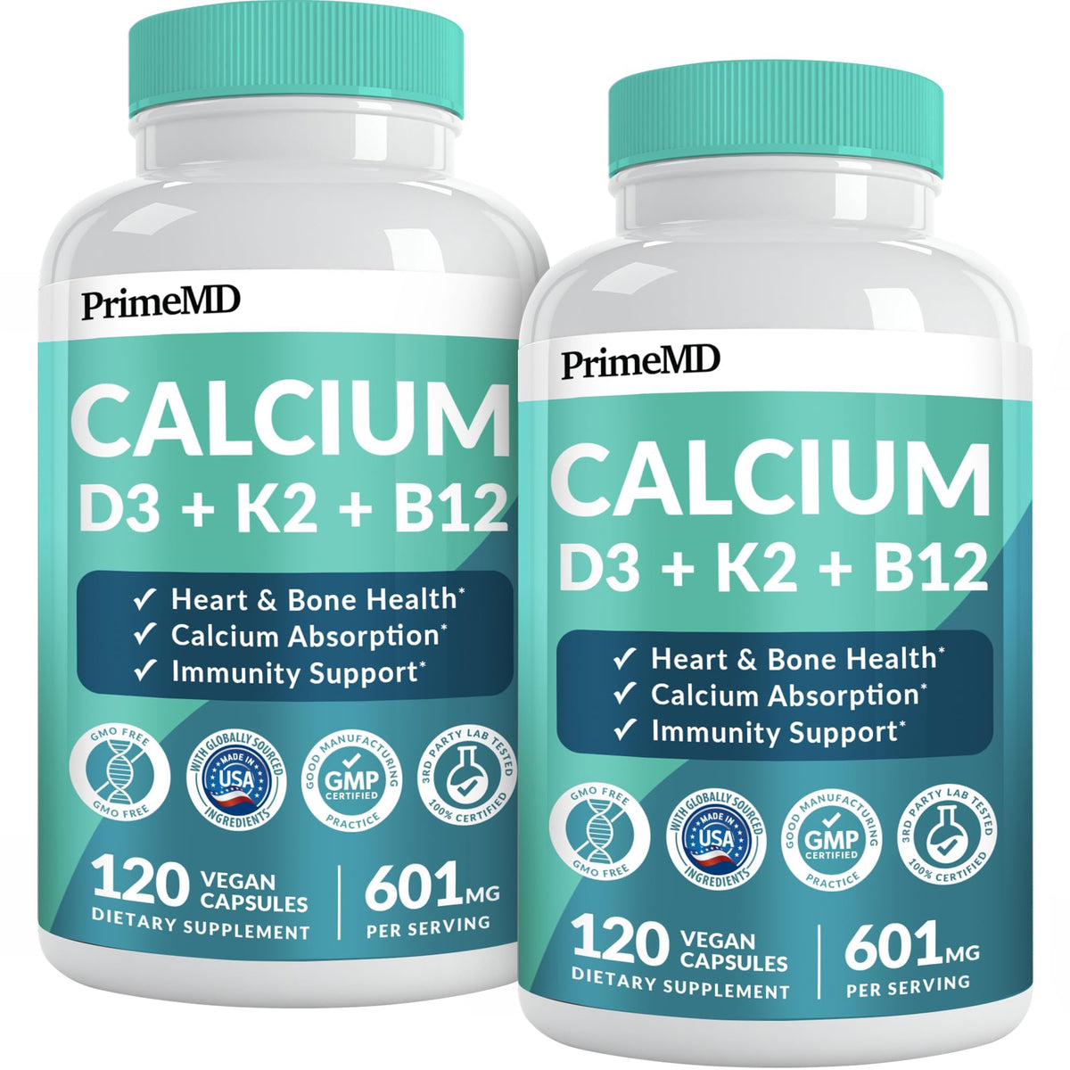 Product hero image: 4-in-1 calcium supplement for women and men.