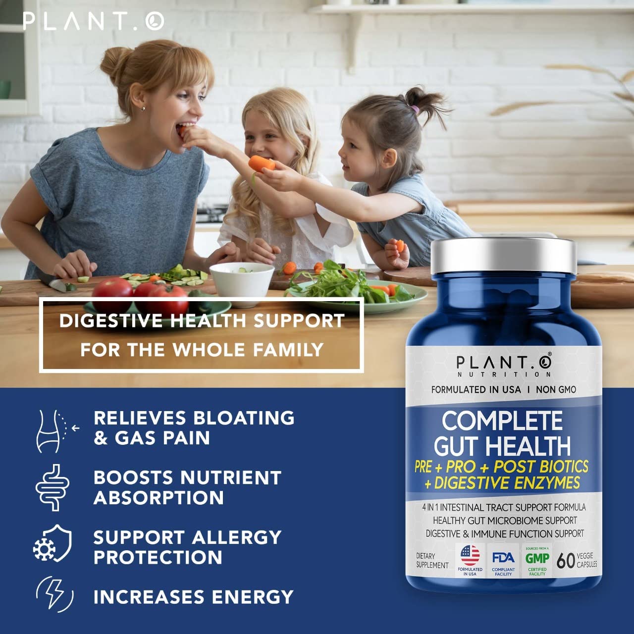 Digestive enzyme complex for nutrient absorption