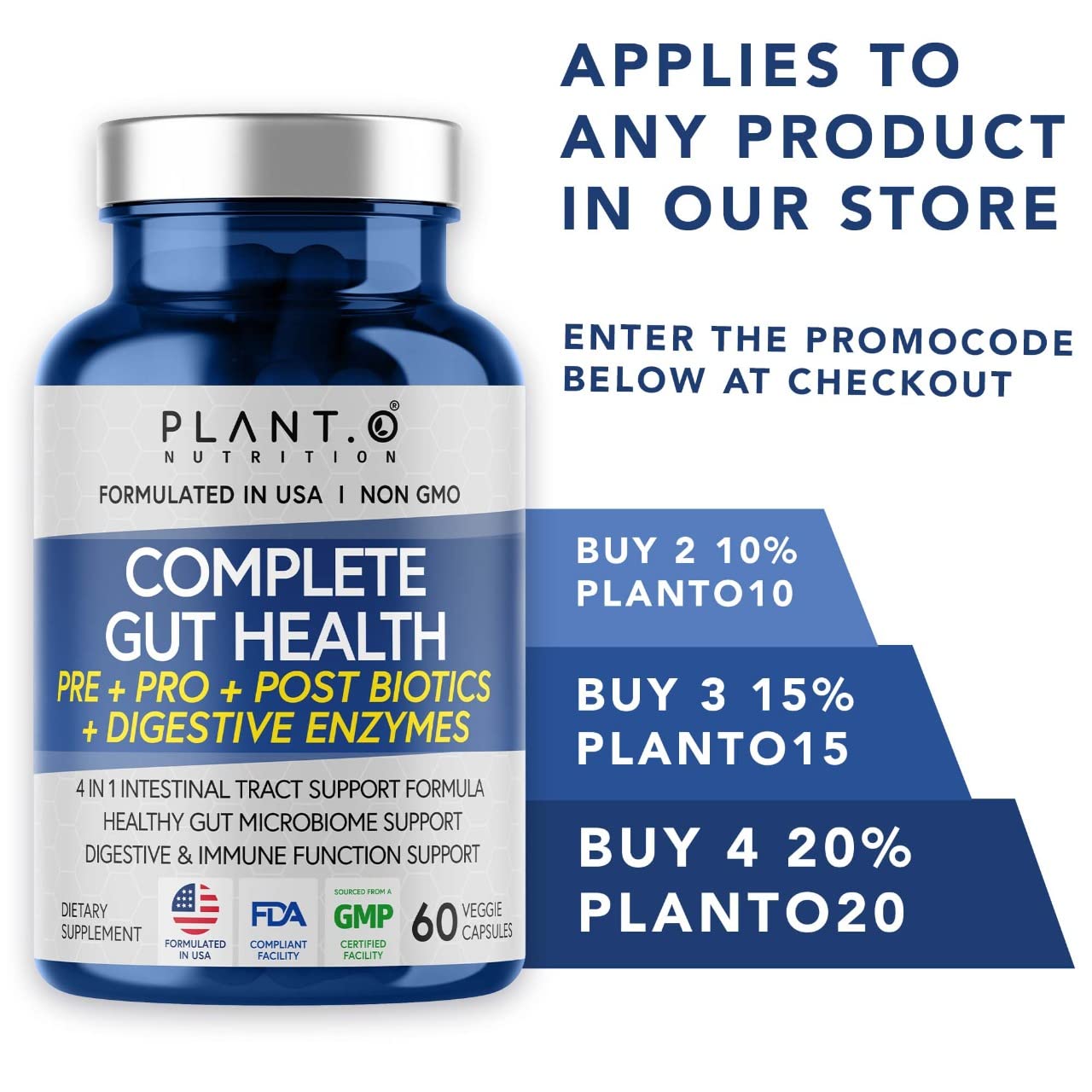 Safe, complete prebiotic, probiotic and postbiotic supplement