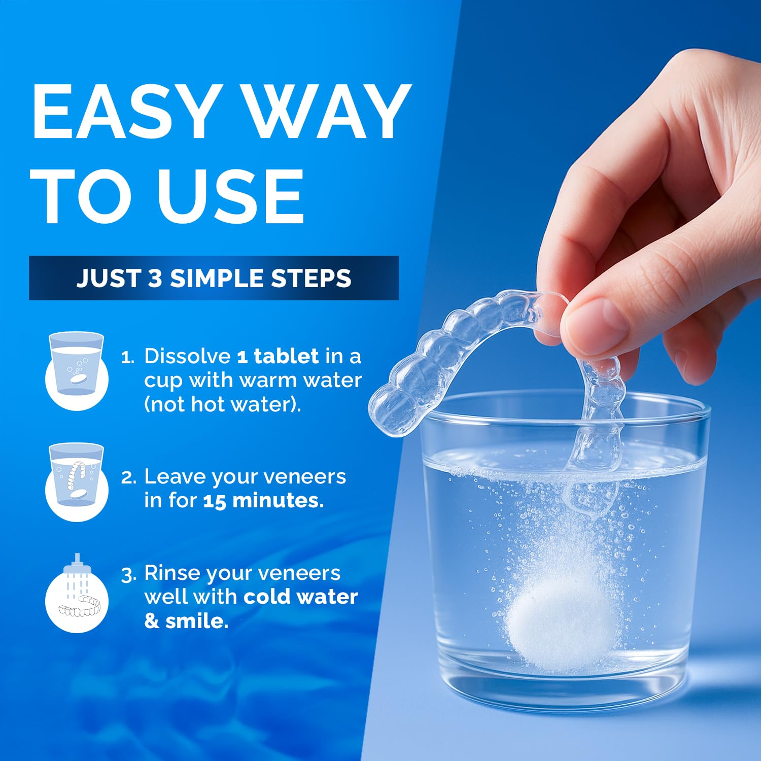 4-month supply of dental appliance cleaning tablets