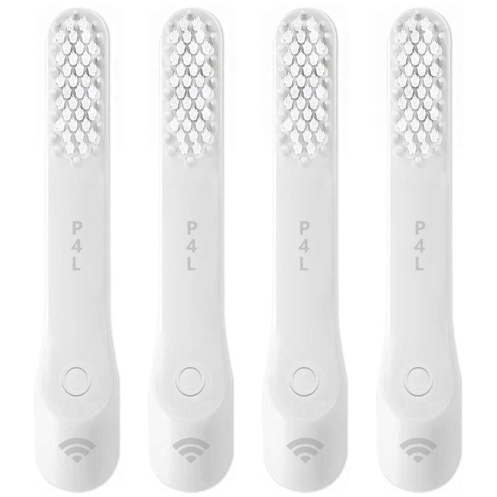 4-pack gray toothbrush replacement heads compatible with Quip Styled electric toothbrush