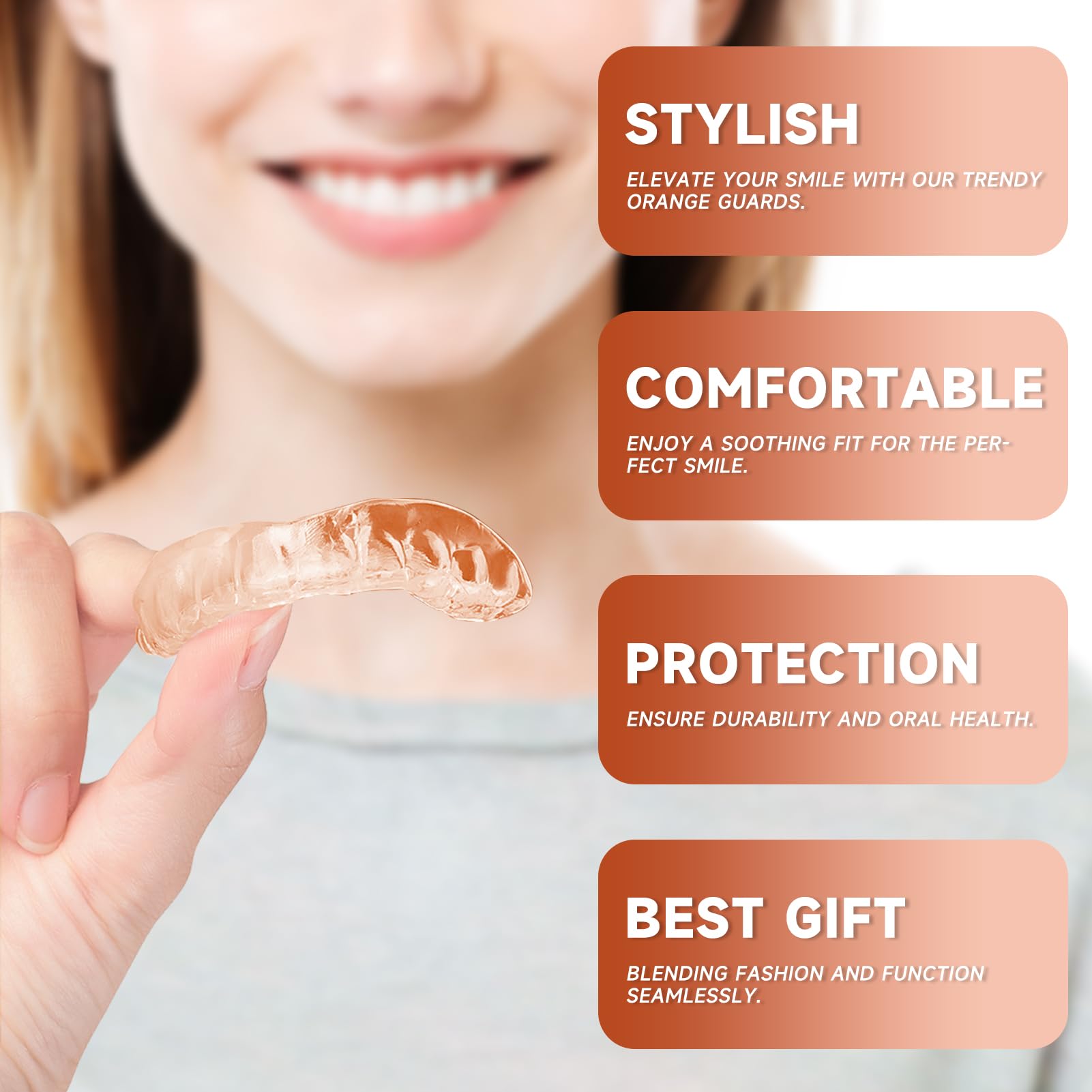 Mouth guard stored in protective case