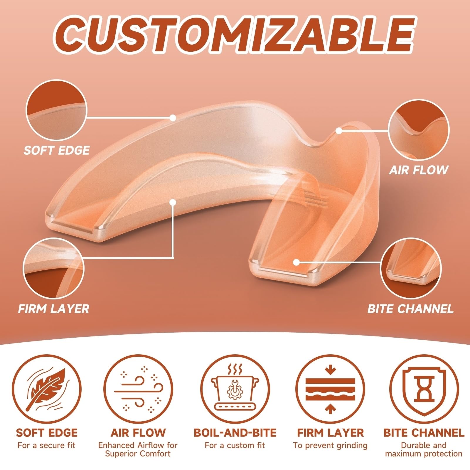 Side view of the mouth guard for kids