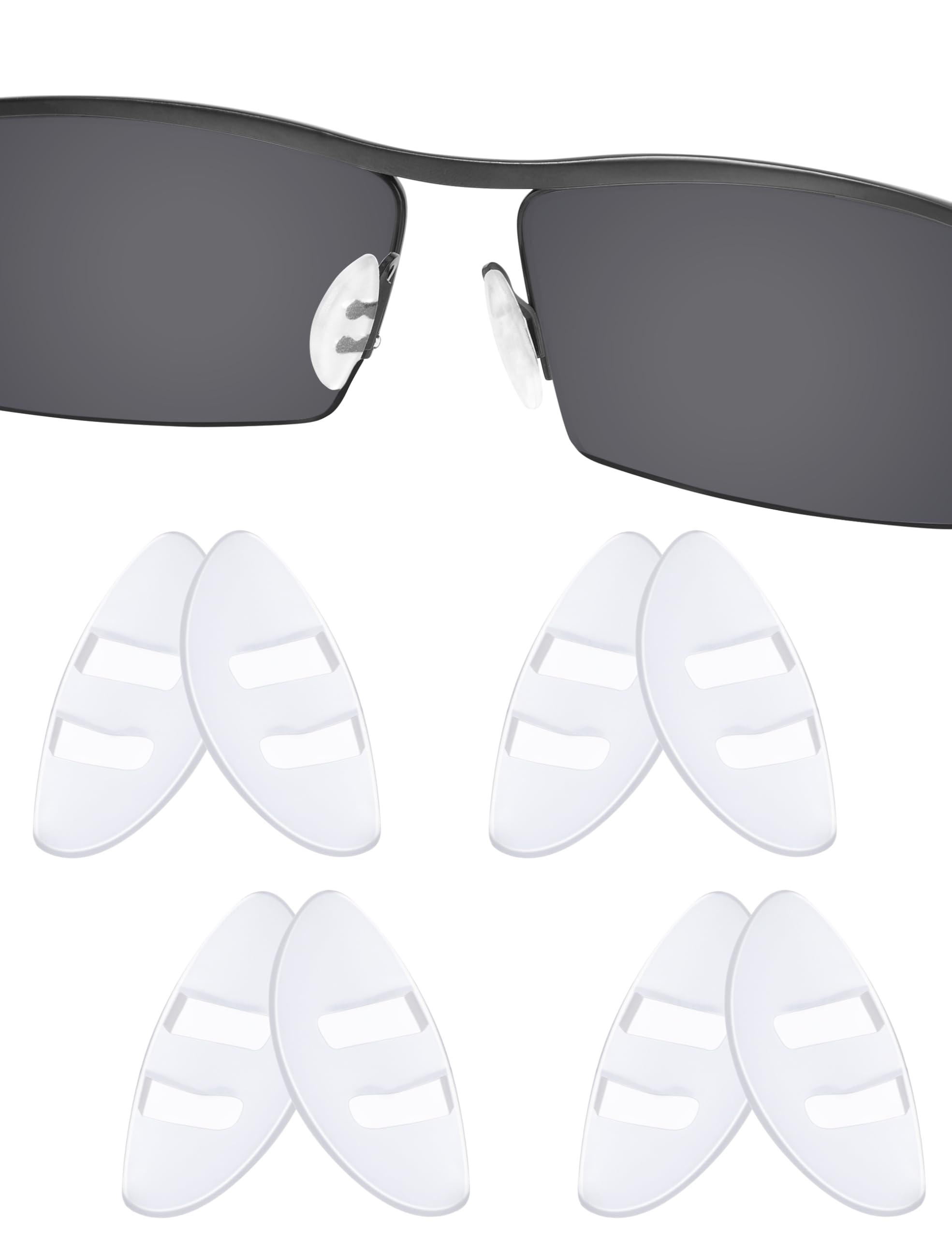 4 pairs air bag nose pads for full-frame eyeglasses - 15x7x2mm