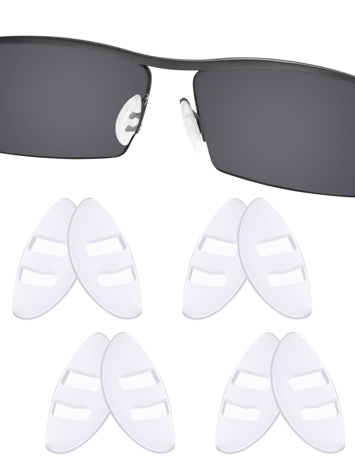 4 pairs air bag nose pads for full-frame eyeglasses - 15x7x2mm