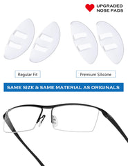 Soft silicone nose pads with air chamber for anti-slip grip
