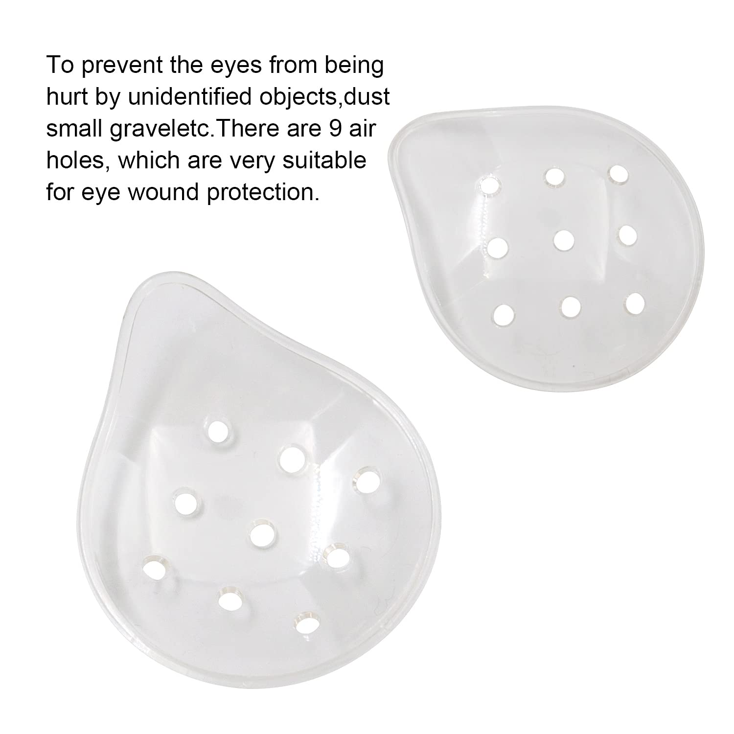 Sturdy, non-irritating plastic eye patch for eye protection