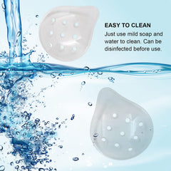 Eye patch being cleaned with mild soap and water