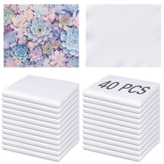 40-pack white microfiber cleaning cloths for glasses (6x7 in)