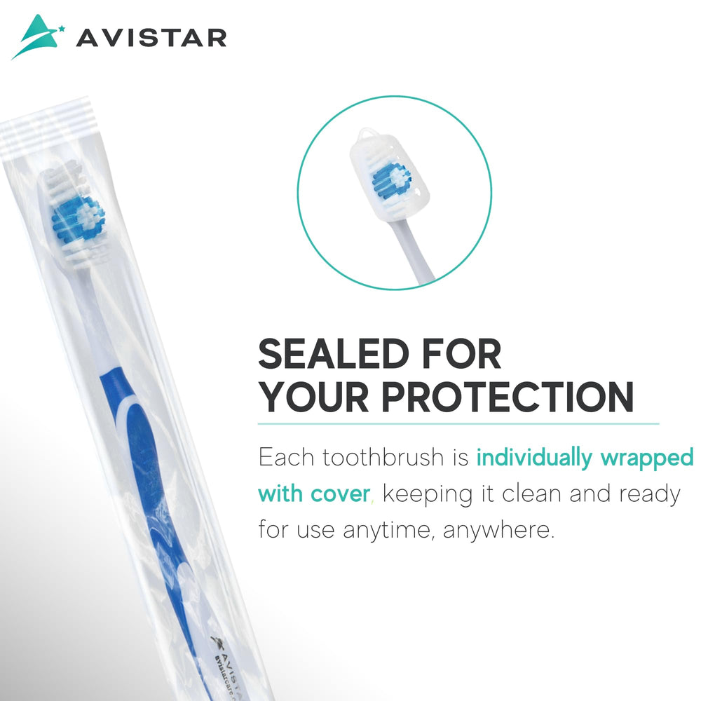 40-pack bulk toothbrushes with cap covers in a sealed freshness case