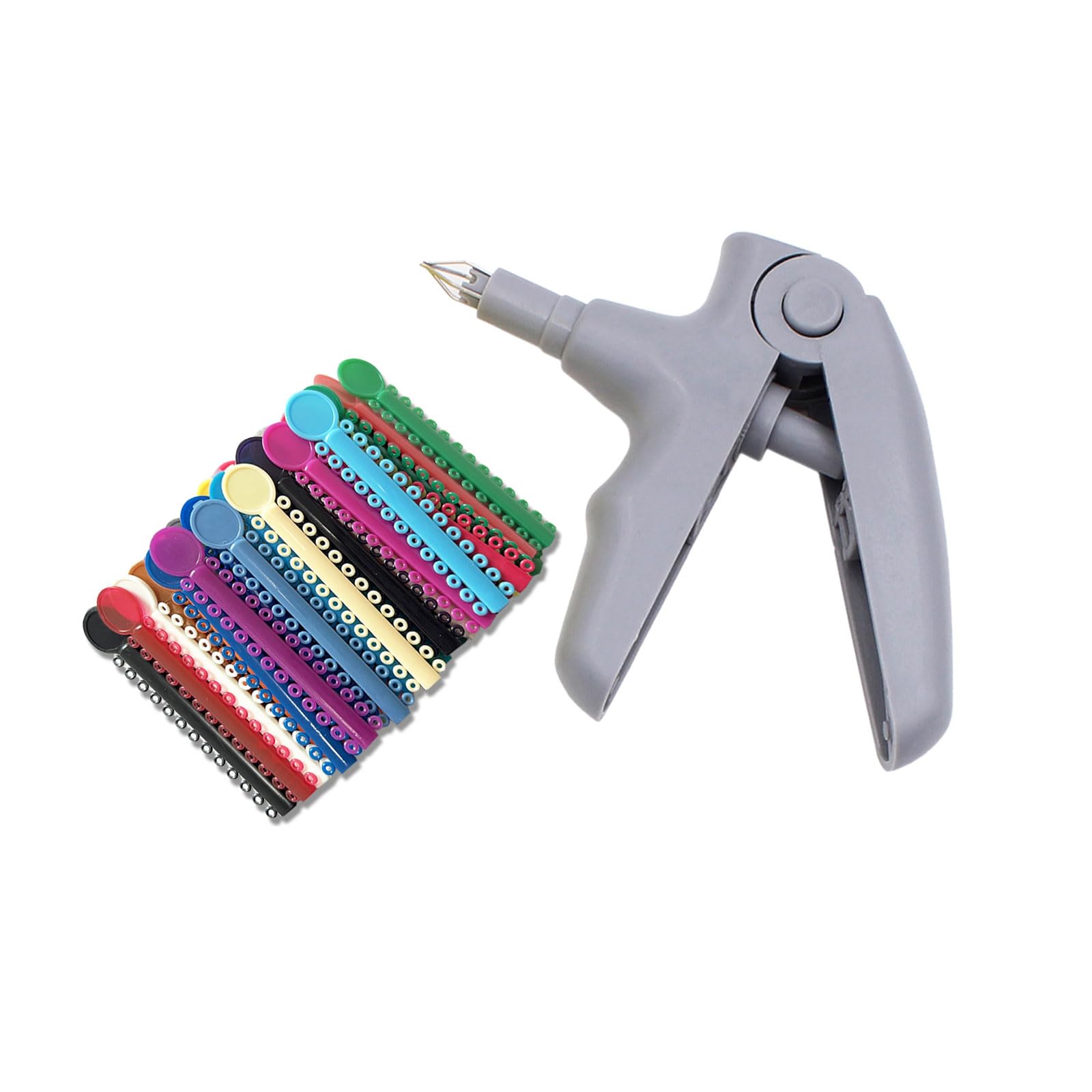 40 stripes random color braces rubber bands with 1040 O-rings in grey