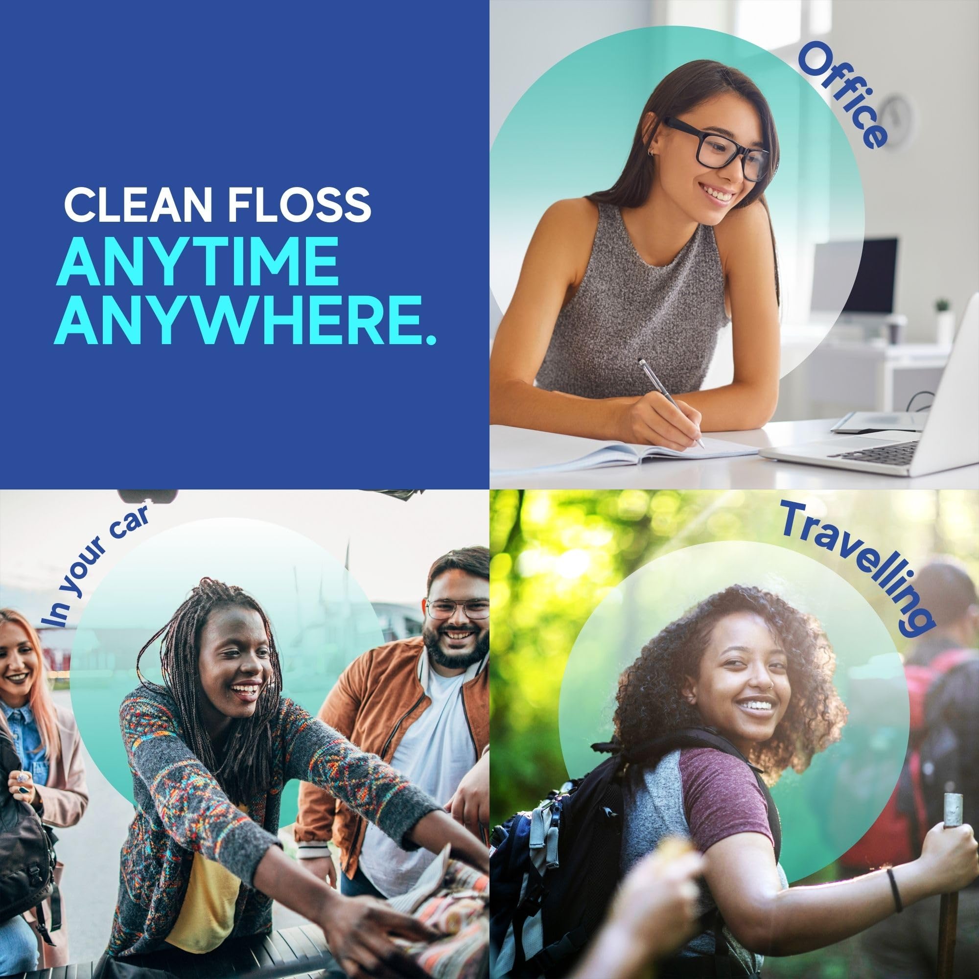 Easy-grip dental flossers designed for between-teeth cleaning