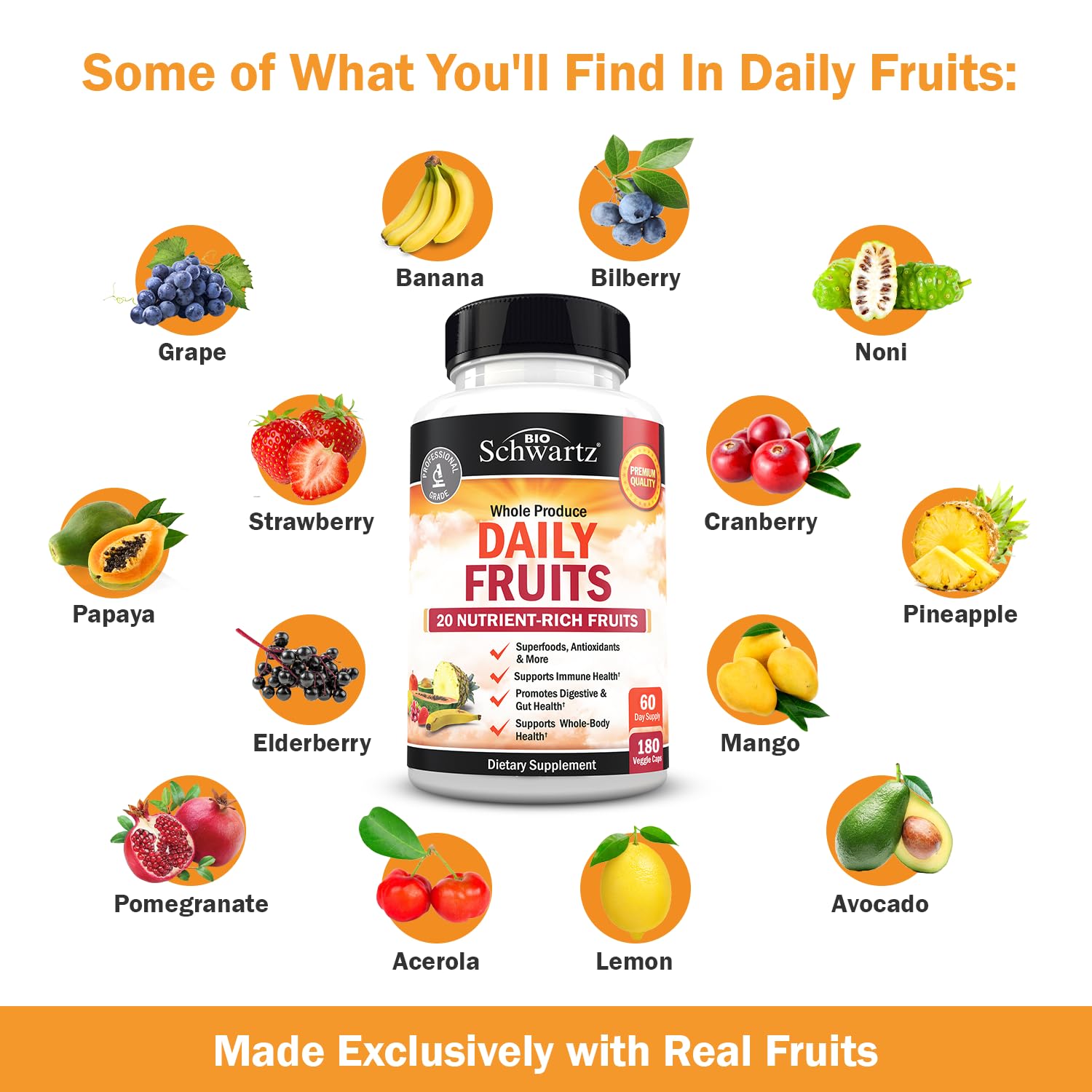 Close-up of 47 whole-food fruits and vegetables blend