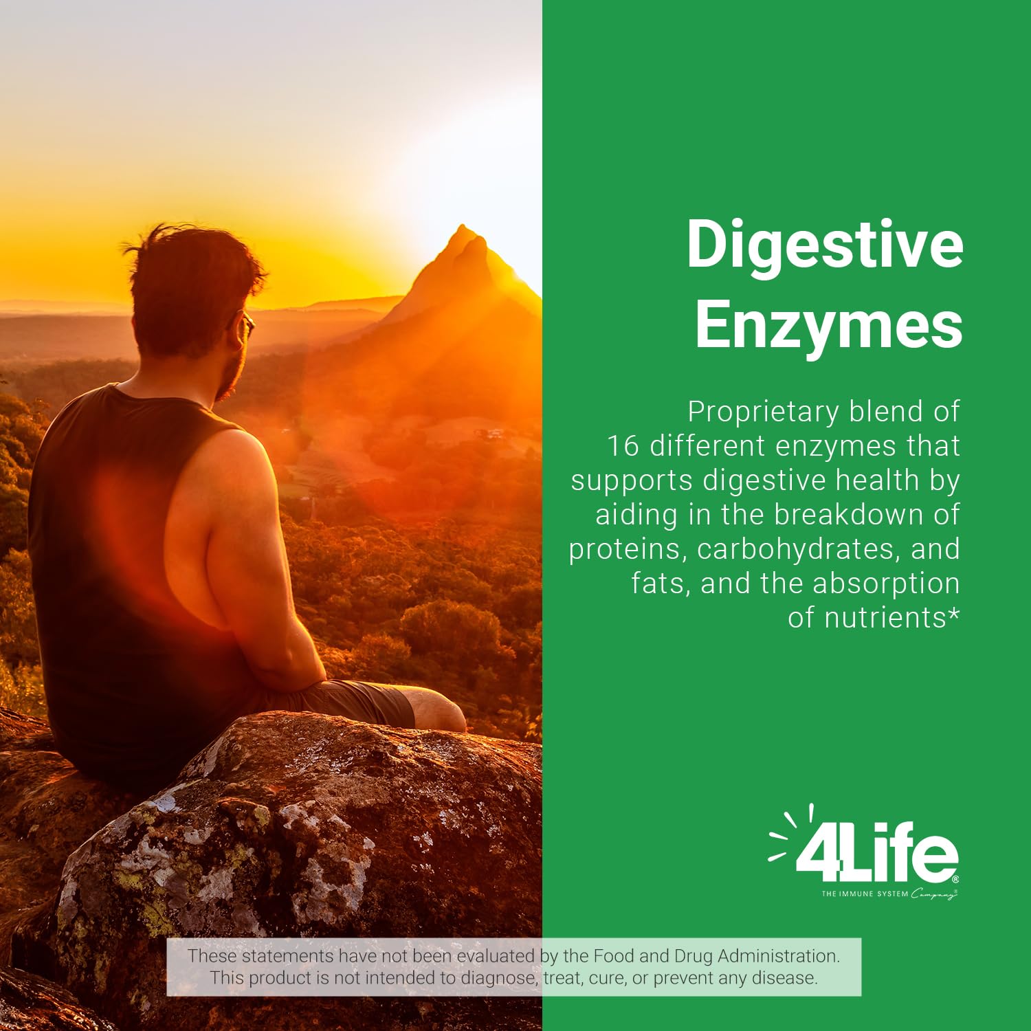 Product label highlighting digestive health and intestinal support
