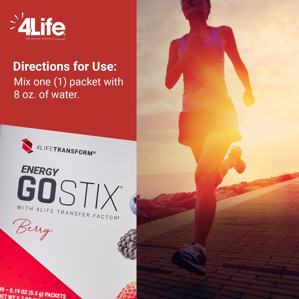 4Life Energy Go Stix packaging front emphasizing healthy energy blend