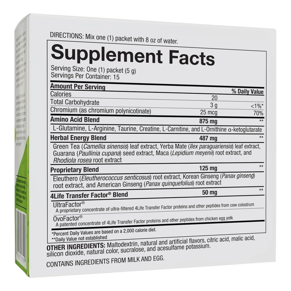 4Life Energy Go Stix tub top view shows convenient daily energy source