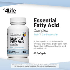 Label highlighting omega-3 and omega-6 fatty acids