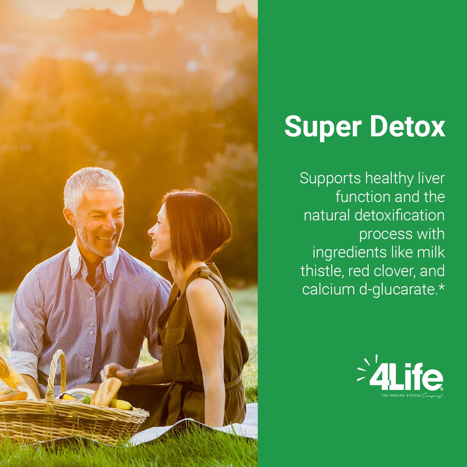 4Life Super Detox NAC bottle close-up illustrating antioxidant support for detox.