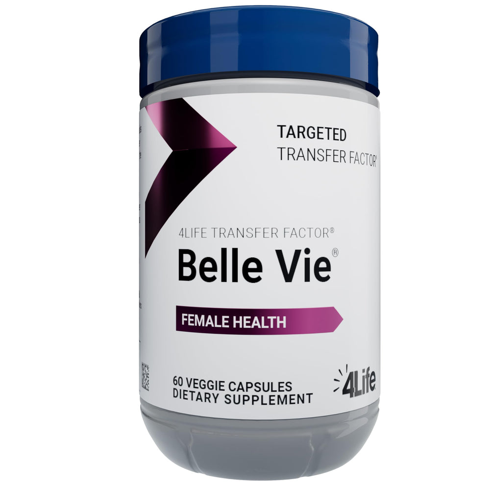 Bottle of 4Life Transfer Factor Belle Vie supplement