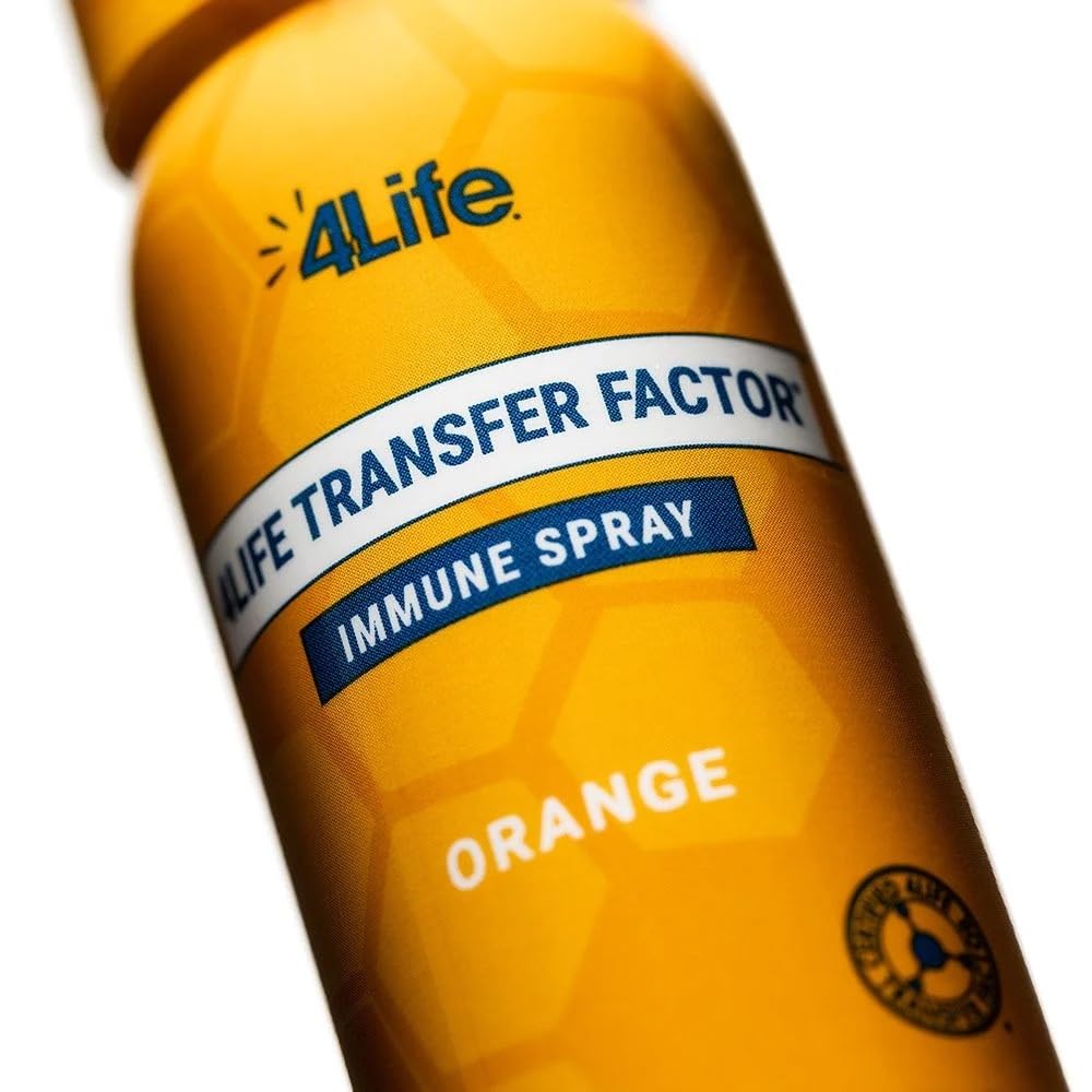 Nutrition facts panel for 4Life Transfer Factor Immune Spray orange flavor