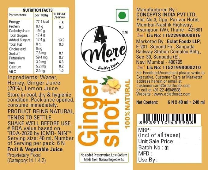 Six-pack box with six 1.3 fl oz bottles