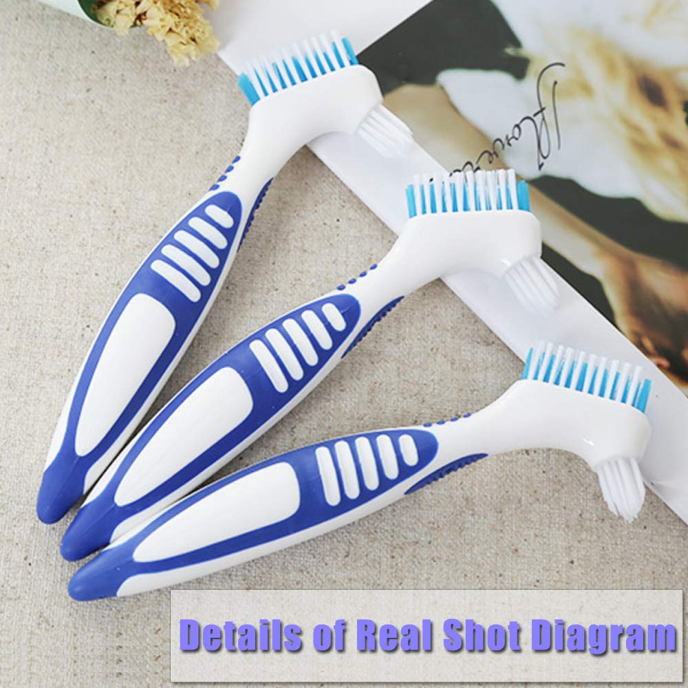 Ergonomic denture brush handle