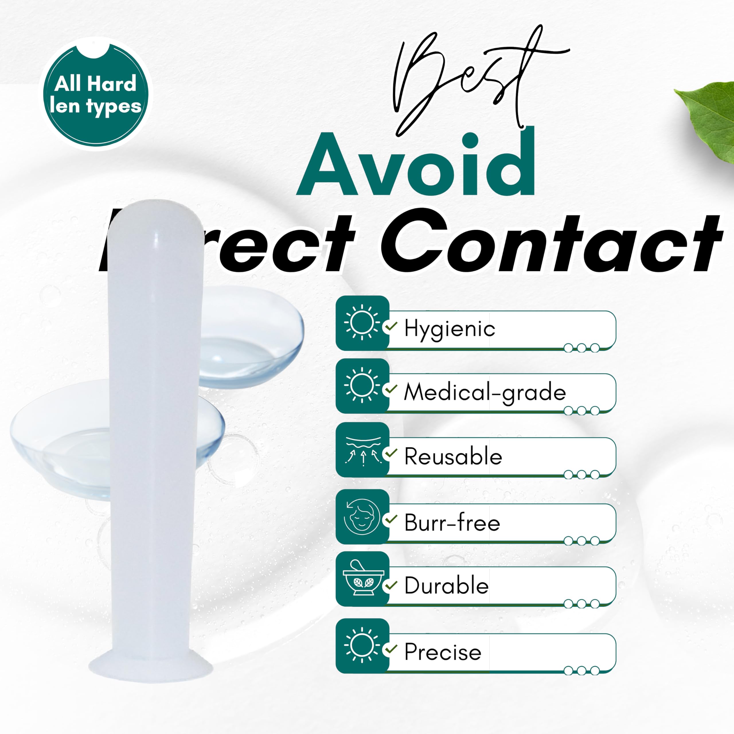 RGP lens plunger remover tool with suction cup displayed in pack