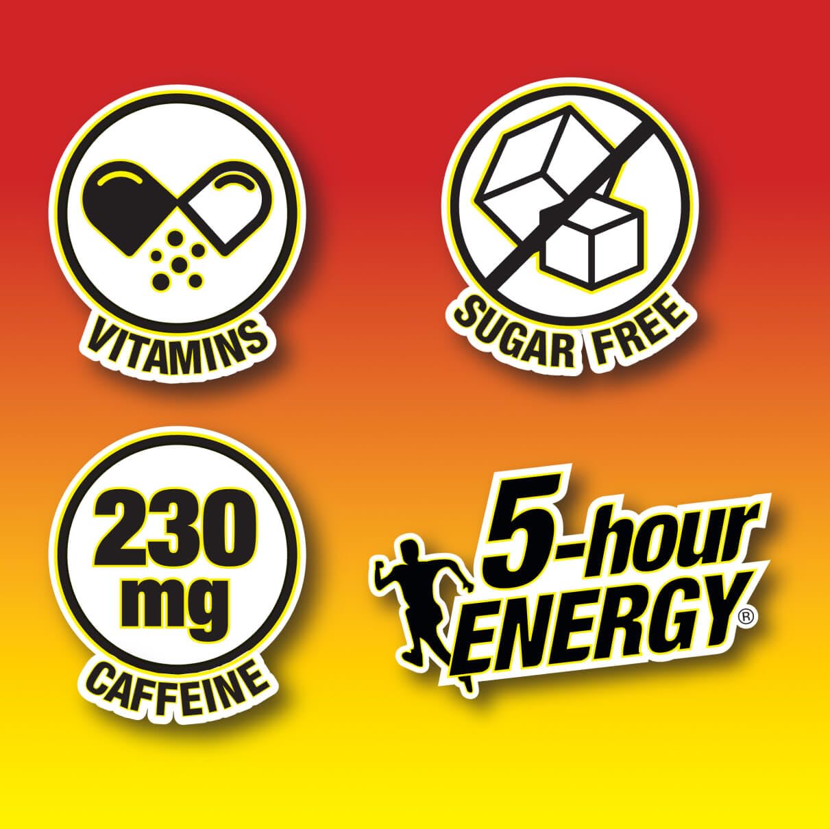 5-hour ENERGY B-vitamins ingredients highlight essential nutrients for sustained activity.